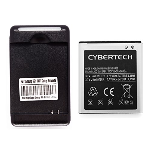 CyberTech Wall Charger & Extra Replacement Battery 1850mAh For Samsung Galaxy SGH-T989 Hercules T-Mobile