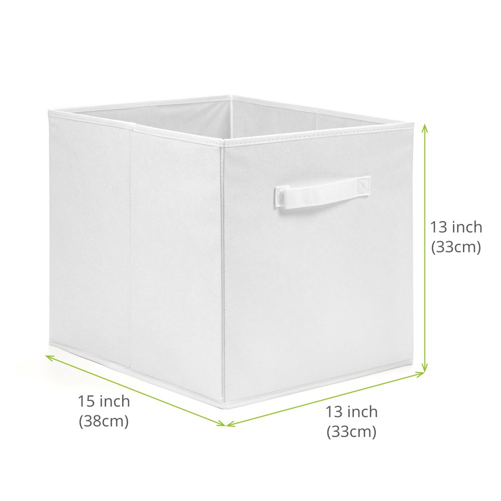 Black Collapsible Storage Cube Boxes for Nursery Toys EZOWare Set of 4