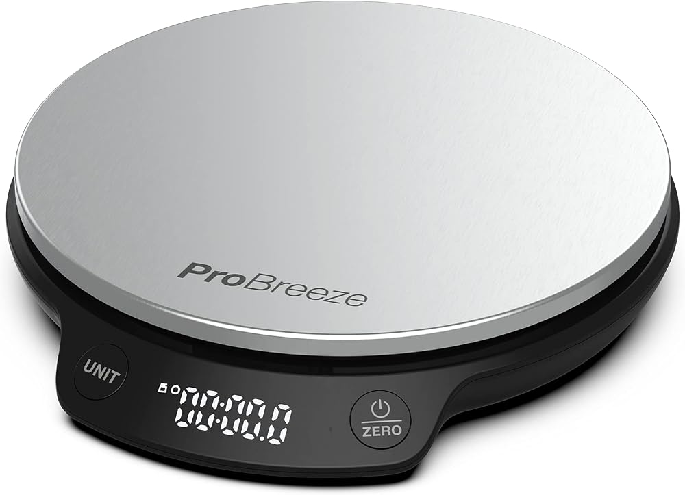 Pro Breeze Digital Kitchen Scales Stainless Steel 5kg g ml oz lb