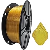 Food Safe 1.75mm Transparent Amber PETG Filament, Strong PETG 3D Printer Filament for 60-500mm/s High Speed FDM 3D Printers,1KG/2.2lbs
