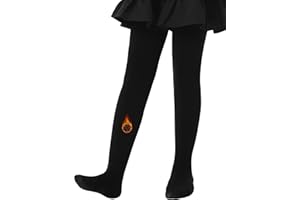 MERYLURE Fleece Lined Tights for Girls Winter Warm Kids Thermal Tights Toddler Ballet Dance Thick Leggings