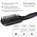 Ionic Hair Straightener Brush, GLAMFIELDS Electrical Heated Irons Hair Straightening with Faster Heating, MCH Ceramic Technology, Auto Temperature Lock, Anti Scald, Heat Resistant Glove