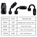 EVIL ENERGY 8AN Hose End Fitting Straight Swivel for CPE Braided Hose Black