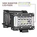 OFFROADTOWN Side Shooter LED Pods, 2pcs 4inch 120W LED Work Light Bar Offroad Driving Lights Spot Flood Combo Fog Lamp for Off-Road Truck Car ATV SUV Boat