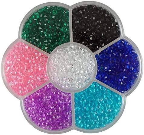 Bilipala 7 Colors Table Scatter Acrylic Diamonds Table Confetti with Box For Wedding Bridal Shower Party Decorations Supplies
