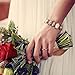 Imitation Pearl and Crystal Bracelet Resin Flower Bracelet Diamond Personality Jewelry for Women Gilrs
