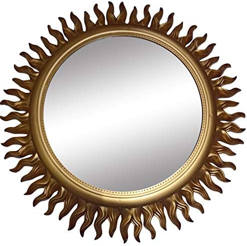 SANWISH Designer Large Size Wall Decor Mirrors for Living Hall Dinning Room Bed Room and Bath Rooms Size 55 X 55 (Gold)