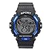 Montres Carlo LCD Mens Digital Electronic Sport Watches - Stopwatch Night Light 50 M Waterproof Water Resistant Black Watch
