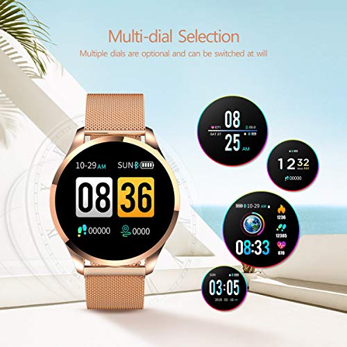 Smartwatch Mujer Hombre Impermeable Reloj Inteligente Monitores de Actividad Impermeable IP67 con Monitor de Sueño Pulsómetros Cuenta de Pasos Contador...