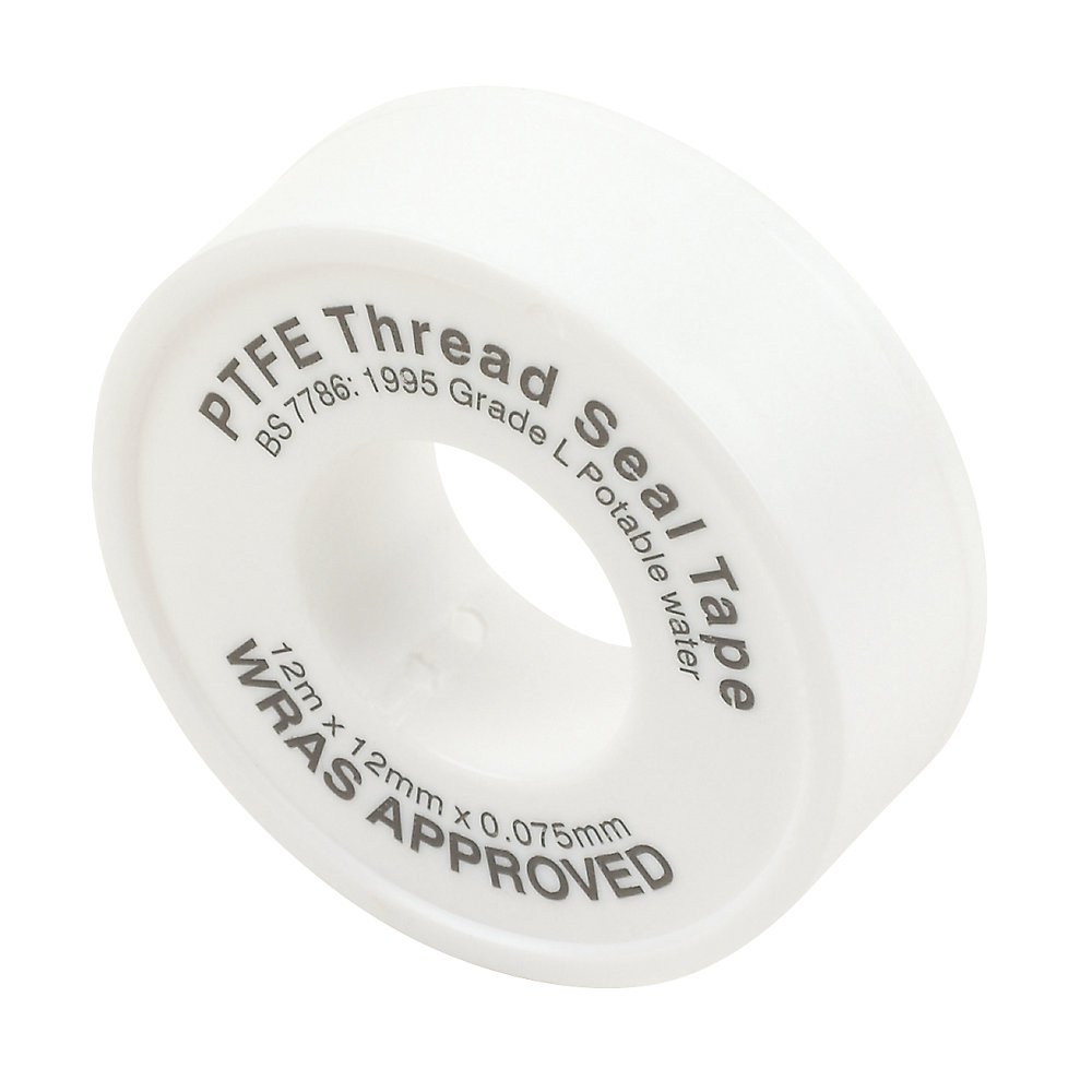 AKORD 12mm x 12m Water White Plumbers PTFE Thread Seal Tape Plumbing