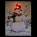 LED Lighted Vintage Inspired Snowman and Bird Friends Christmas Canvas Wall Art 15.75