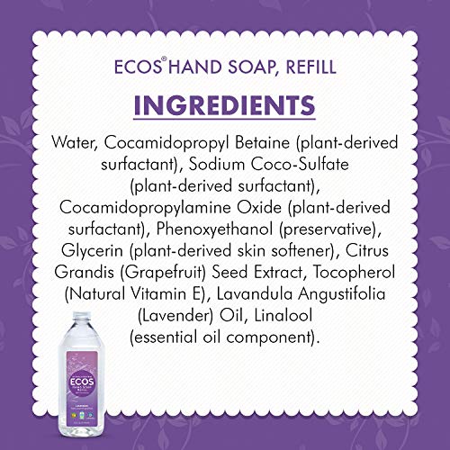ECOS Hand Soap, Hypoallergenic Lavender, 32oz Refill by Earth Friendly Products Pricepulse