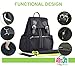 SafeBaby Stylish Baby Diaper Bag Backpack Multi-Function, Waterproof, Large Capacity, Wide Open, Travel Backpack Nappy Bags for Baby Care W/Stroller Straps-Insulated Pockets-Baby Changing Pad in Black