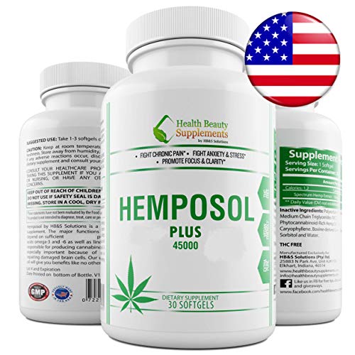 Extra Strength Hemposol Hemp Capsules. Hemp Oil Extract for Better Sleep,Pain Relief,Stress and Anxiety. THC Free. Slams Any 1000mg 3000mg and 5000mg Pills. Hemp Seed Oil Extract. Omega 3 6 9