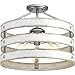 Progress Lighting P350049-141 Gulliver Semi-Flush/Convertible, Galvanized Finish , Gray