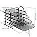 MONBLA 4-Tier File Rack Metal Mesh Letter Tray Scratch-Resistant Stackable Foolscap Rack Desk Document Organizer