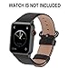 Fullmosa Leather Bands Compatible with Apple Watch Band 49mm 46mm 45mm 44mm 42mm for Men Women, Genuine Leather Strap for iWatch Ultra 2/Ultra/10/9/8/7/6/5/4/3/2/1/SE2/SE, Space Grey/Smoky Grey