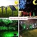DLLT Led Solar Spot Lights Outdoor, Solar Powered Landscape Spotlight Waterproof Security Tree Lamps Auto On/Off for Outdoor,Garden,Backyard,Driveway(Green)