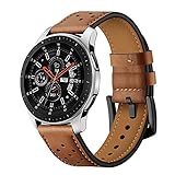 Quick Release 22mm Leather Watch Bands for Samsung Galaxy Watch 46mm/Samsung Gear S3 Frontier/S3 Classic Wristbands Bracelet