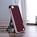 LoHi iPhone 5s / 5 / Se Case, Wine Red [Extra Front Raised Lip] Hybrid Impact Shockproof Rugged Soft TPU Hard PC Bumper Cover