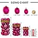 KI Store Hot Pink Christmas Balls 34pcs 2.36-Inch Christmas Tree Decoration Ornaments for Xmas Tree Holiday Wreath Garland Decor Ornaments Hooks Included