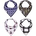 Baby Bandana Drool Bibs, Unisex 4 Pack Gift Set for Drooling and Teething Boys and Girls, Soft and Absorbent Cotton by Farnod Baby