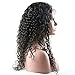 Curly Human Hair Full Lace Wigs 130% Density Brazilian Loose Deep Curly Wig for Black Women Natural Color 12 inch