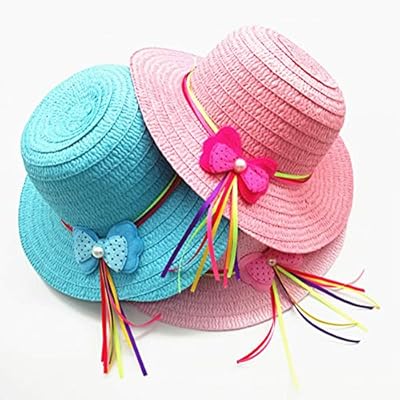 straw tea party hats