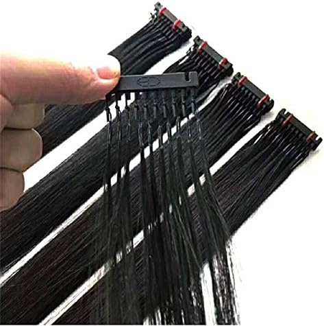 6D Human Hair Extensions #1B Black color Virgin Brazilian Remy Hair 6D Hair 100g (16")