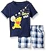 Disney 2 Piece Buzzy Bees Winnie The Pooh Plaid Short Set