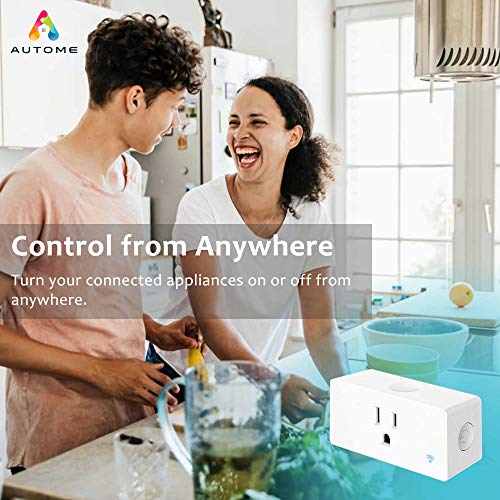 Autome Wifi Smart Plug – Smart Outlet for Home Automation w/Alexa, Google, IFTTT – App Control Remote from Any Location… - Image 2