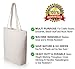 KELZ KIDZ Heavy Duty Large Canvas Tote Bags (25 Pack) with Bottom Gusset for Crafts, Shopping, Groceries, and More! (15x14x4 Inches) (25 Pack, Natural)