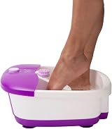 SensioSpa Heated Foot Spa Massager with Bubbles Red Light and Pedicure Set view 9