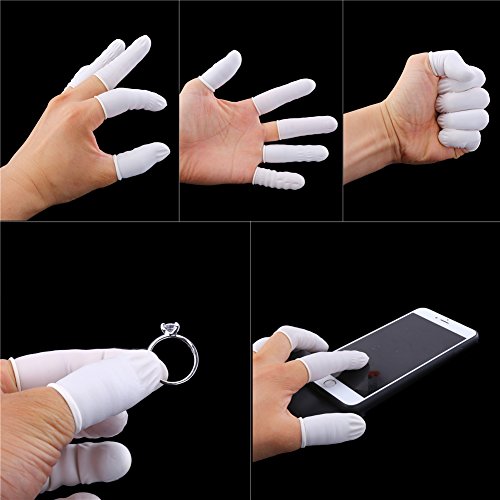 CCINEE Disposable Latex Finger Cots Rubber Fingertips Protector Covers