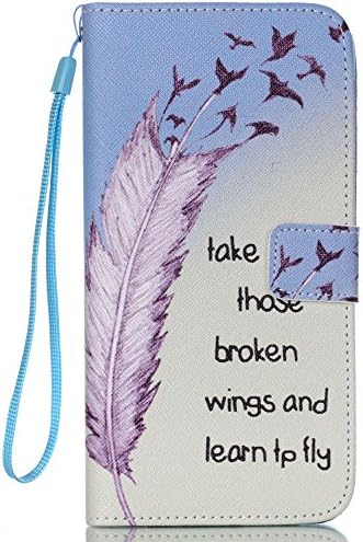 iPhone 6 Case,iPhone 6S Case, Alkax PU Leather Slim Wallet Case Stand Feature with Folio Card Holder Slots Strap Shock absorbing Protective Flip Design Full Body Phone Cover for Apple iPhone 6/6S(Fly)