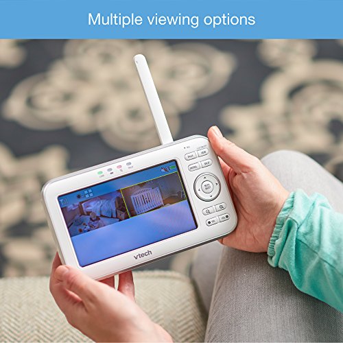 VTech VM52612 5” Digital Video Baby Monitor with 2 Pan & Tilt Cameras