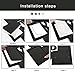Adeco Decorative Black Wood 8 Openings Decorative Wood ''I Love You'' Collage Wall Hanging Picture Photo Frame, 4x6 in, 4.5x5 in, 3.5x5 in and 4x4 in