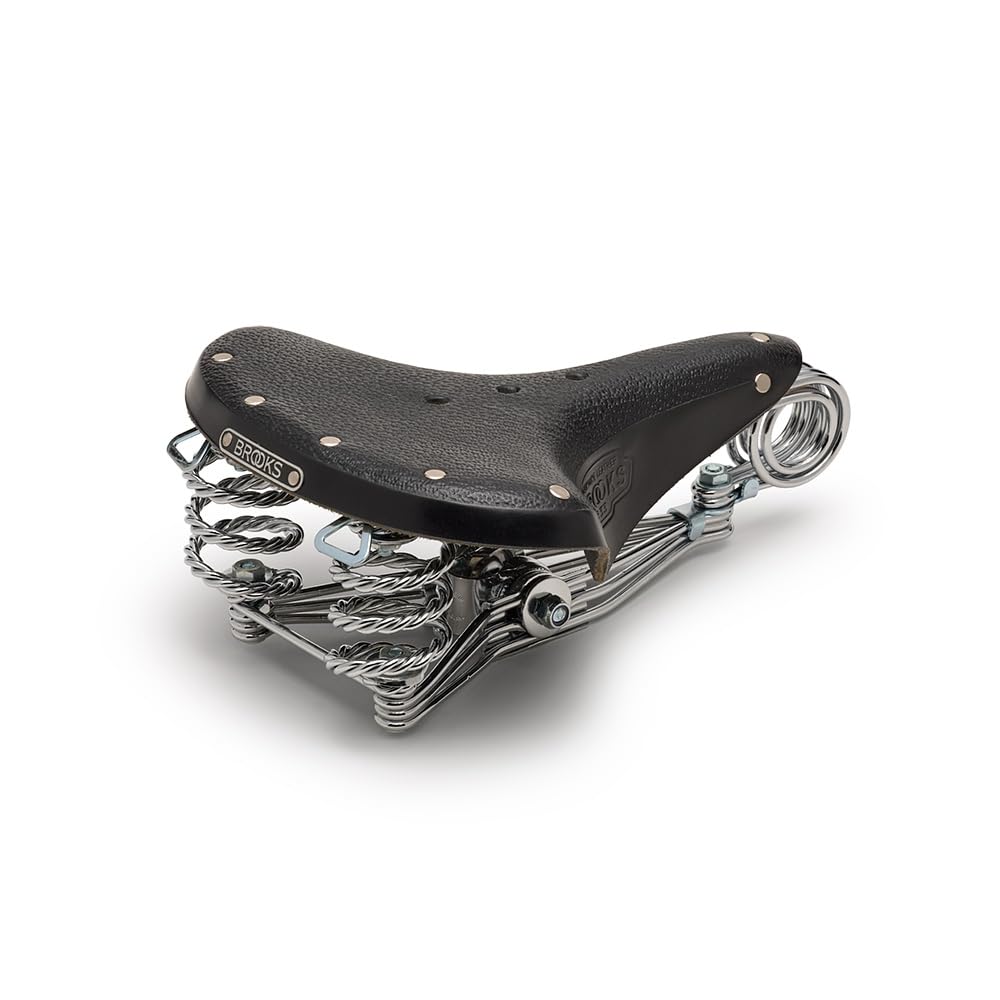 Brooks Saddles B33 Bicycle Saddle with Clamp (Chrome Rails, Black)