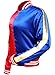 HQ Red & Blue Women Satin Jacket - Guaranteed Delivery Before Halloween