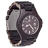 Maui Kool Wooden Watch Lahaina Collection For Men Women Unisex Analog Wood Watch Bamboo Gift Box (4A - Black Sandalwood)