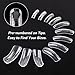 Makartt 120PCs/Case Poly Nail Extension Gel Dual Forms Nail Builder Extension Gel Nail Mold Clear Full Cover False Nail Tips Hybrid Gel Dual Forms Acrylic Nail Forms with Scale A-10