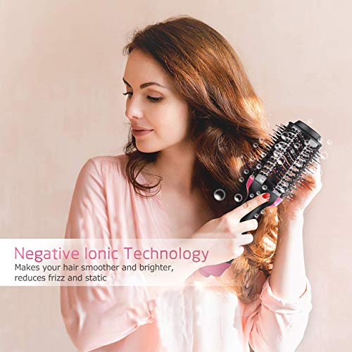Hair Dryer Brush, Blow Dryer Brush with ION Generator, Hair Dryer and  Styler for Salon Results, Ceramic Coatin