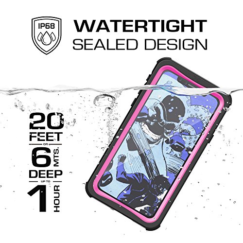 Ghostek Nautical Ultra Slim iPhone X Waterproof Case Fully Sealed Drop Resistant | Swimming Fishing Boating Snorkeling Jet Skiing Sailing Canoeing Kayaking Surfing Scuba Diving | Pink - Thumbnail 4