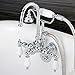 Kingston Brass CC10T1 Wall Mount Tub Faucet with Shower Enclosure, 4-3/4-Inch, Polished Chrome