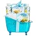 Home Spa Bath Basket Fresh Aquatic Oceanside Breeze Spa Set For Women Bath & Body Set For Women Shower Gel, Bubble Bath, Body Lotion, etc Puff in Blue Tub