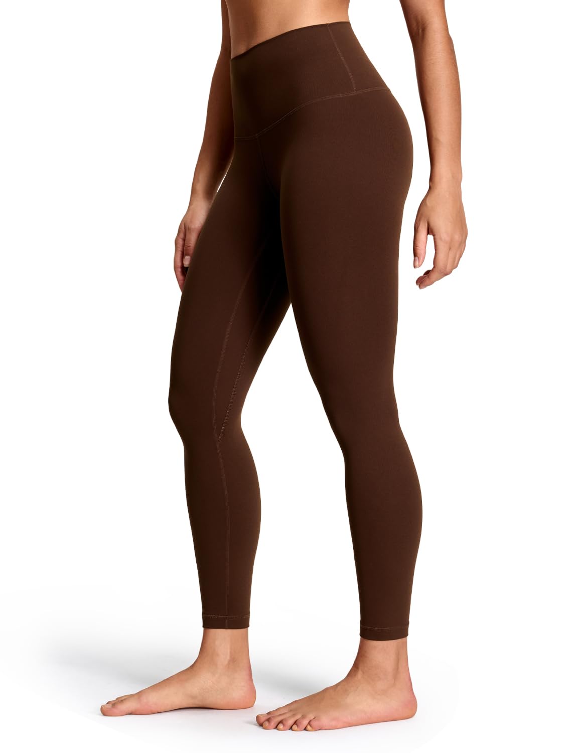 HeyNuts Yoga Pro 7/8 Leggings for Women, High Waisted Compression Workout Leggings Athletic Tummy Control Buttery Soft Yoga Pants 25'' Lava Cake L(12) Image