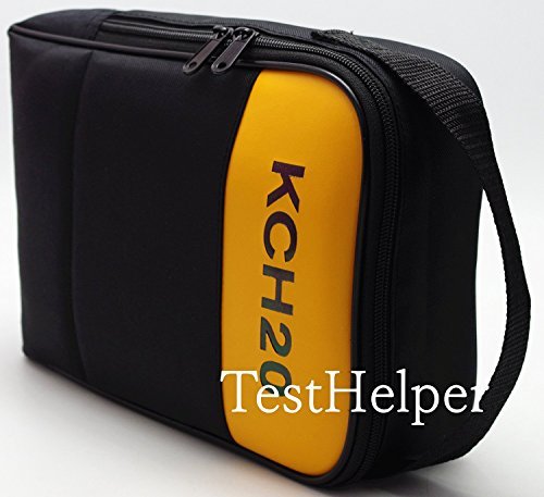 TestHelper KCH20 Big Size Soft Carrying Case Use For Handheld Multimeter,Phase Indicator,Thermometer, Calibrator,Clamp meter,Network,Process Meter, Combo Kit by TestHelper