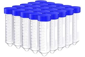 [ 50 Pcs] 15 ml Centrifuge Tube conical sterile DNase -Free RNases Free Non Pyrogenic, Polypropylene Graduated Tube with Scre