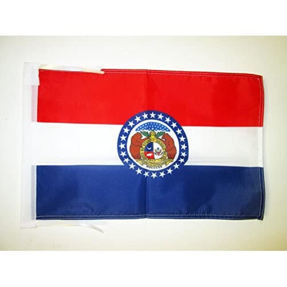 AZ FLAG - Missouri Flag - 18'' x 12'' - 100% Polyester US state of Missouri Small Banner with Two Cords - Fade Resistant - Vivid Colors - 18x12 in - 45x30 Cm โ image 1