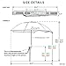 Sunphio Beach Umbrella with Sand Anchor, Heavy Duty, High Wind Resistant, Portable and Large Windproof Beach Umbrellas with Sand Bags for Travel, Best Sun Protection UV